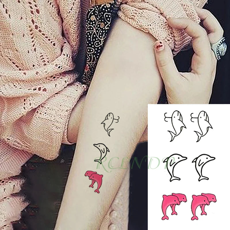 Waterproof Temporary Tattoo Sticker Flame Love Heart Flower Star Element Body Art Fake Tatto Flash Tatoo for Men Women