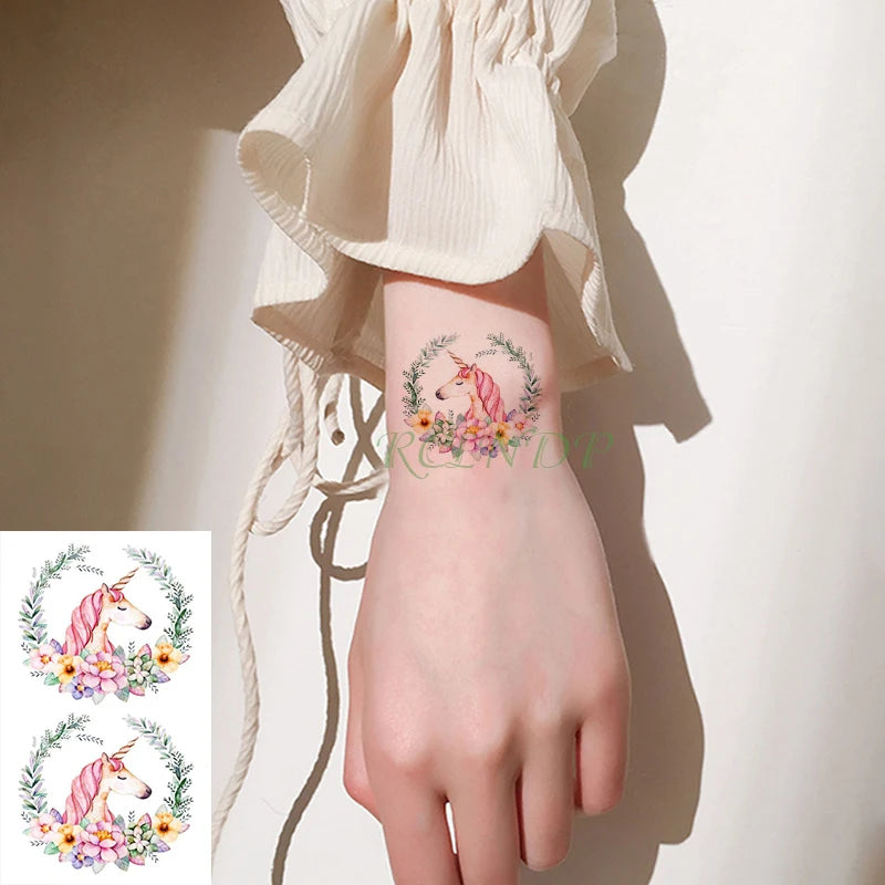 Waterproof Temporary Tattoo Sticker Flame Love Heart Flower Star Element Body Art Fake Tatto Flash Tatoo for Men Women