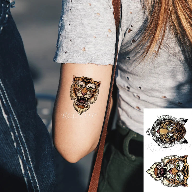 Waterproof Temporary Tattoo Sticker Flame Love Heart Flower Star Element Body Art Fake Tatto Flash Tatoo for Men Women