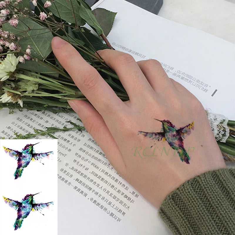 Waterproof Temporary Tattoo Sticker Flame Love Heart Flower Star Element Body Art Fake Tatto Flash Tatoo for Men Women