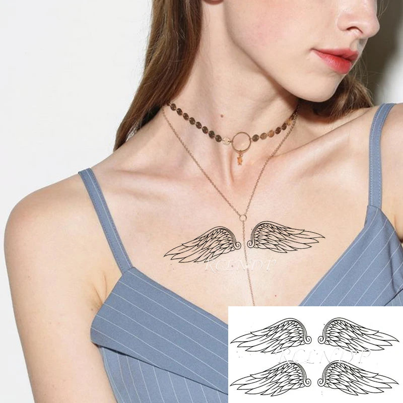 Waterproof Temporary Tattoo Sticker Flame Love Heart Flower Star Element Body Art Fake Tatto Flash Tatoo for Men Women