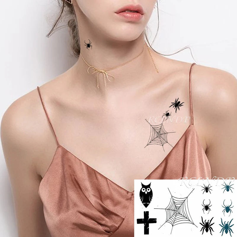Waterproof Temporary Tattoo Sticker Flame Love Heart Flower Star Element Body Art Fake Tatto Flash Tatoo for Men Women