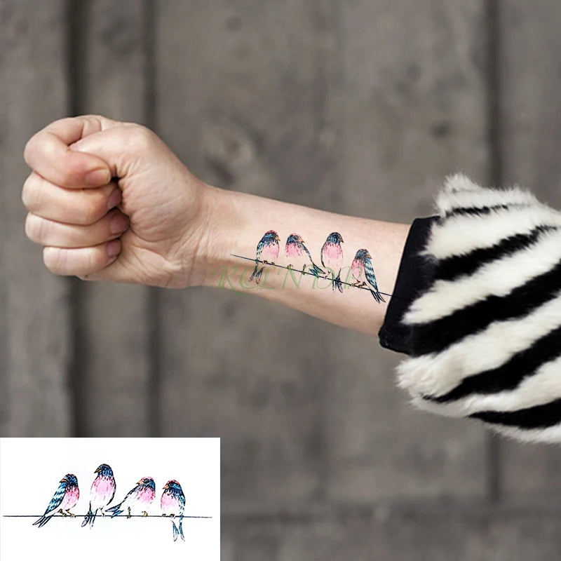 Waterproof Temporary Tattoo Sticker Flame Love Heart Flower Star Element Body Art Fake Tatto Flash Tatoo for Men Women