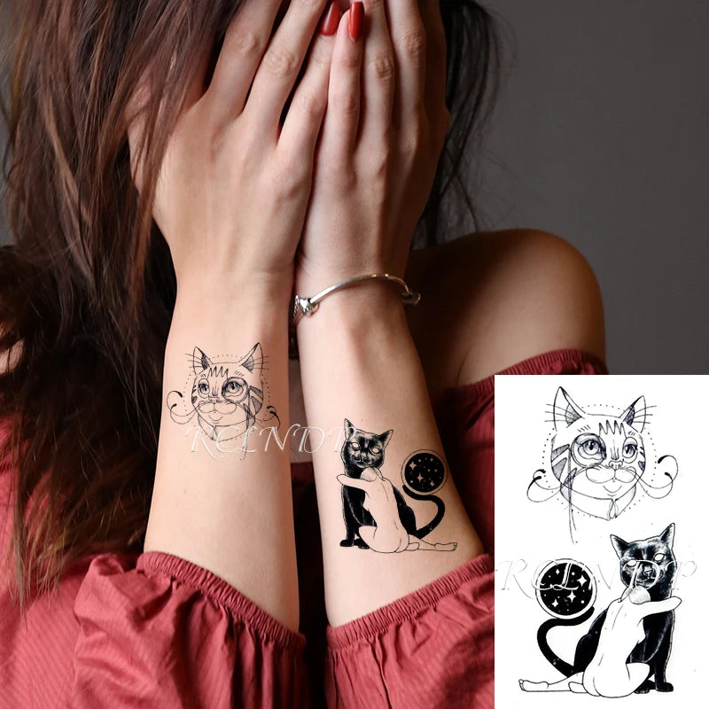 Waterproof Temporary Tattoo Sticker Flame Love Heart Flower Star Element Body Art Fake Tatto Flash Tatoo for Men Women